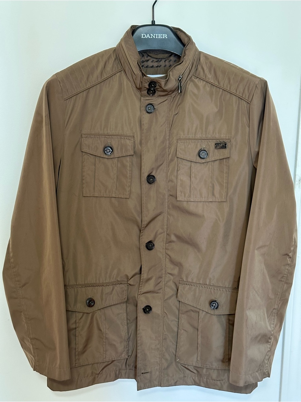 U.S. Polo Assn. Brown Military-Style Field Jacket